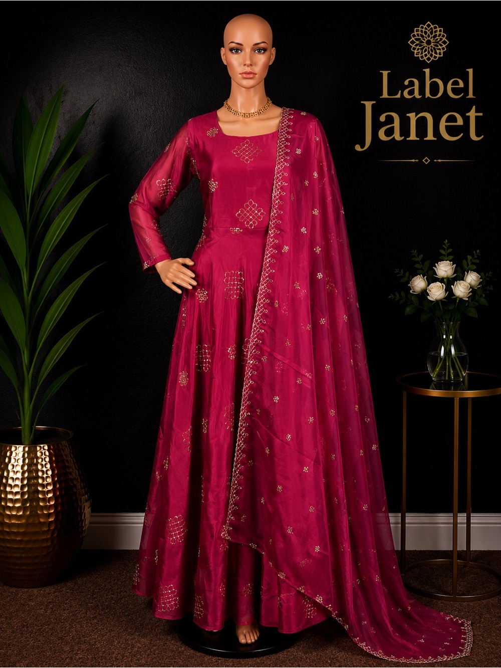 Brand new Full sleeve ANARKALI Salwar kameez for women,Size - M (38”)